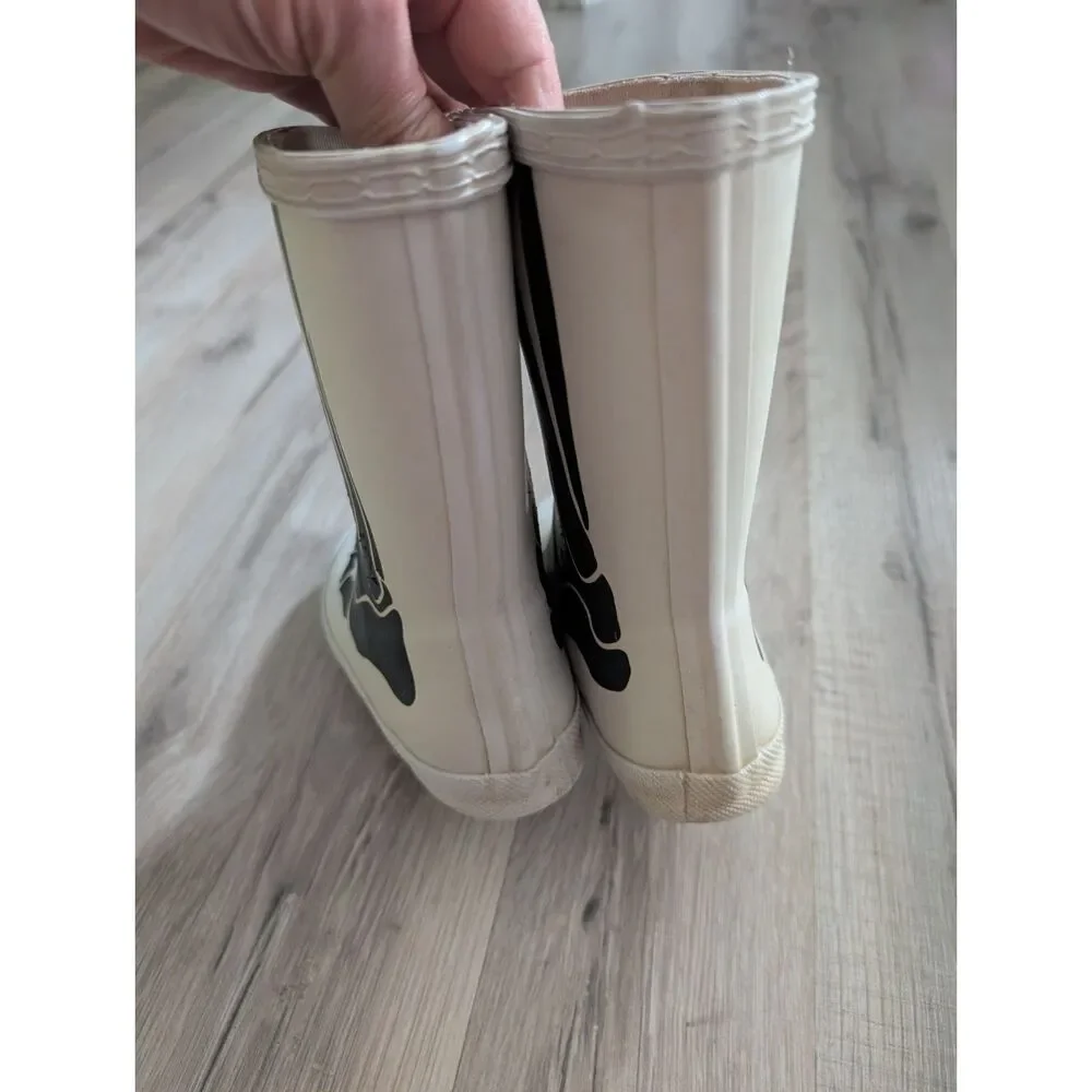 Hunter Kids Original First Classic Skeleton Print Rain Boots, UK 8 / US 9C